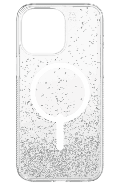 Ốp lưng iPhone 15 sesies- ZAGG ESNTL Glitter Snap - Silver
