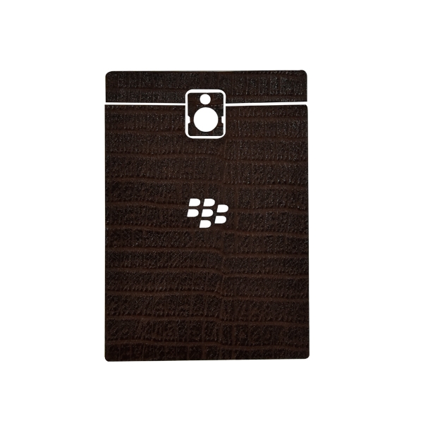Dán Lưng Da BlackBerry PassPort (vân cá sấu) - Nâu
