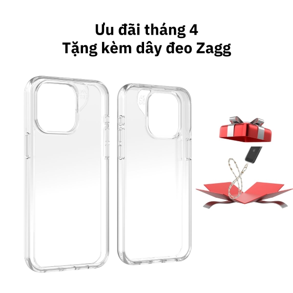 Ốp lưng iPhone 15 - ZAGG ESNTL - Clear