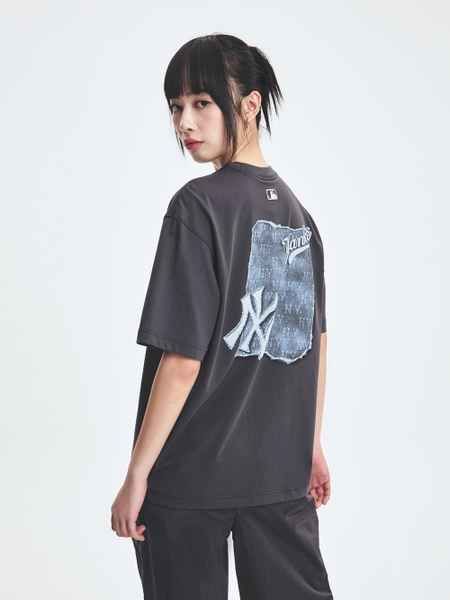 ao-thun-mlb-denim-logo-ny-mau-