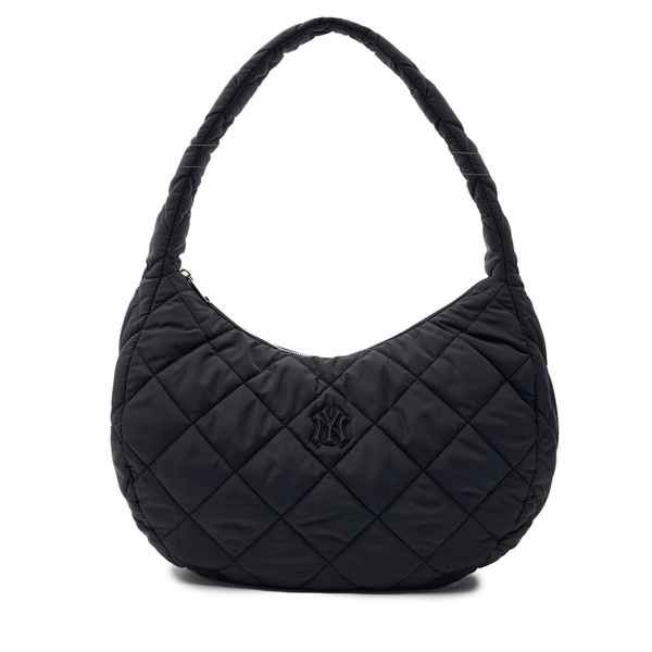 ★MLB Korea★ Quilted Hobo Bag Large BOS PtnCream 3ABQL0936- tui-mlb-korea-ny-black-