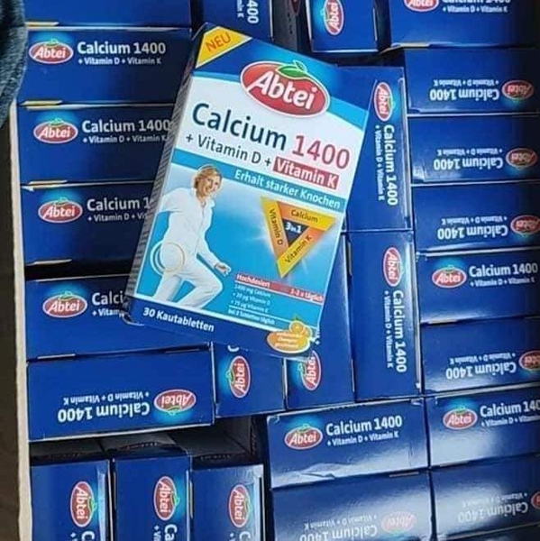 VIÊN BỔ SUNG CANXI ABTEI CAlCIUM 1400 + VITAMIN D + VITAMIN K(Date 3/2024)
