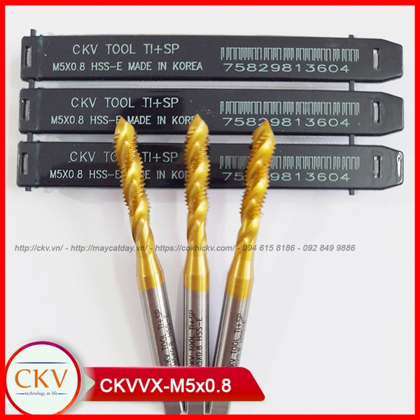 Mũi taro ckv Vàng xoắn CKVVX-M5*0.8