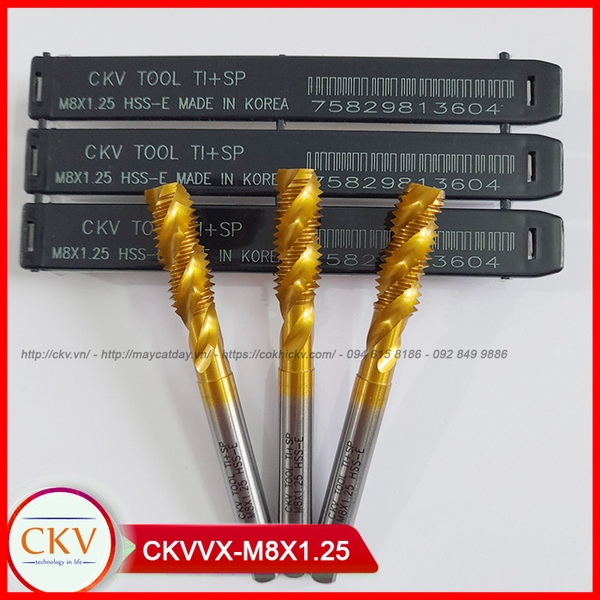 Mũi taro CKV Vàng xoắn CKVVX-M8*1.25