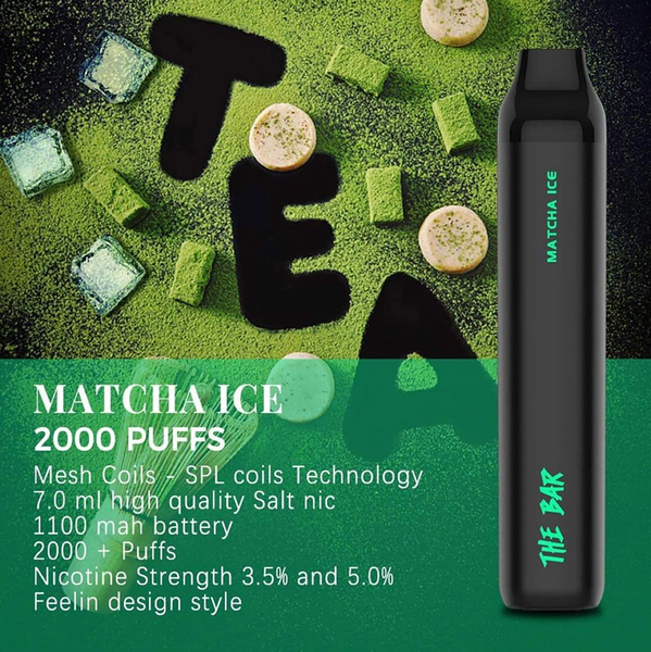 Nevoks Bar Pod Matcha - Trà xanh 2000 hơi Disposable Vape / 7ml / 5% (50mg) / 1100mAh / Mesh Coil