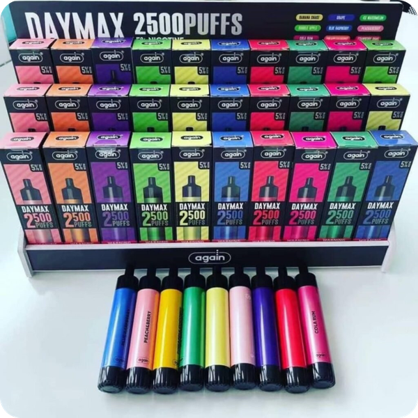 Again DayMax Pod 12 vị 2500 hơi Disposable Vape / 7.5ml / 5% (50mg) / 1500mAh / Mesh Coil