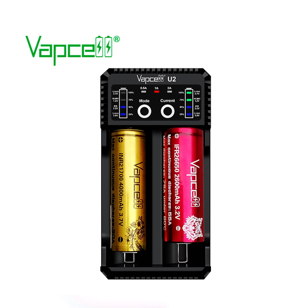 Sạc pin đôi Vapcell U2 mini thông minh