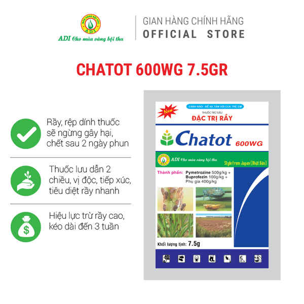 Thuốc trừ rầy Chatot 600WG