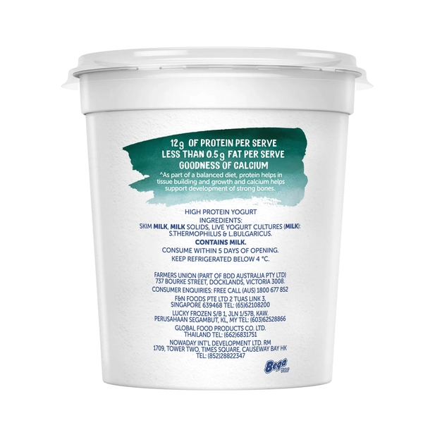 SỮA CHUA HY LẠP FARMERS UNION GREEK STYLE - HIGHT PROTEIN YOGURT 500G