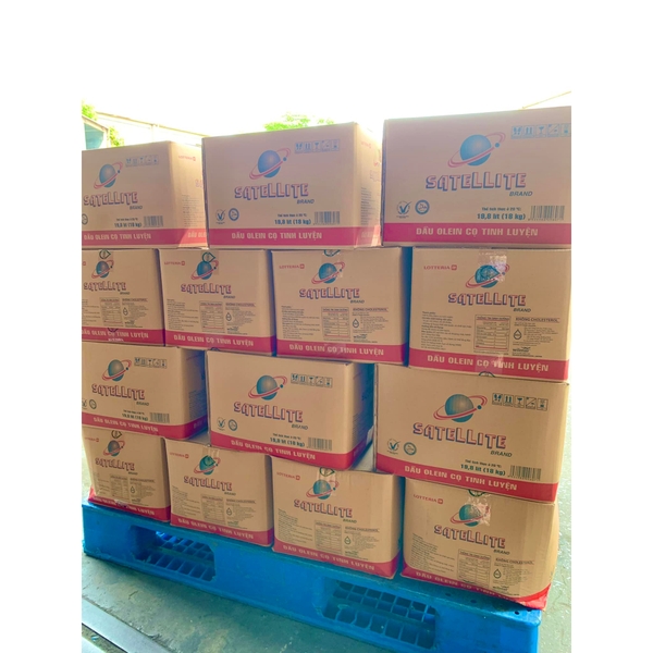 Dầu Olein cọ tinh luyện Satellite thùng 18kg - PAIM OLEIN