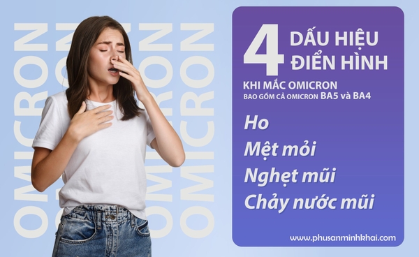 Dấu hiệu điển hình của BA5 omicron
