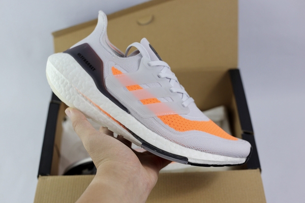 Giay Sneaker Adidas Nam Ultraboost 21 Grey Orange FY0375 Hang Chinh Hang Giayadidas