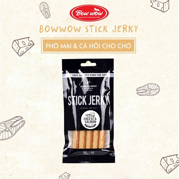 PP THỊT QUE CHO CHÓ-PHÔ MAI&CÁ HỒI 50G