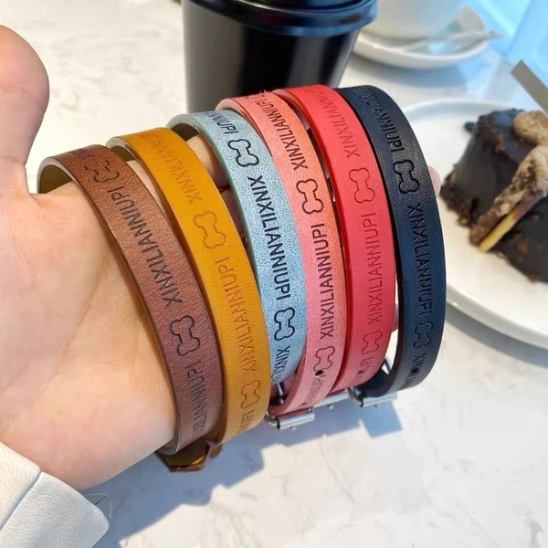 Spet Vòng cổ da in chữ 1.5cm