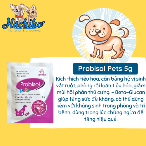 Men tiêu hóa cho Chó Mèo Probisol Pets 5g