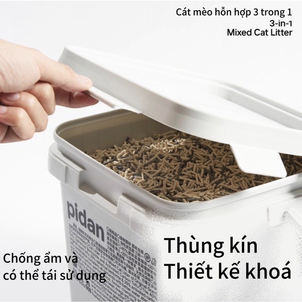 Cát 3 in 1 đậu nành+ đất sét+ than. Thùng 5.2 kg