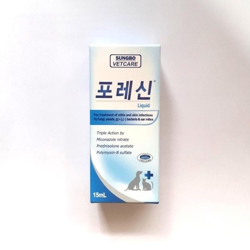 Thuốc nhỏ trị viêm, nấm ghẻ tai Polecin 15ml