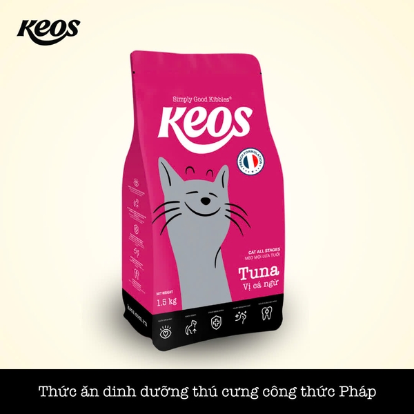 Keos cat tuna 350gr (bao 7kg 20 gói) thức ăn mèo mọi lứa tuổi
