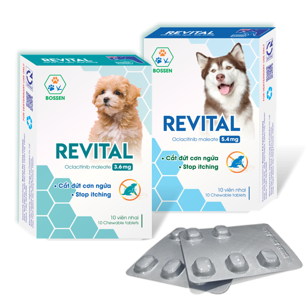 Bossen - Revital 3.6mg viên uống cắt đứt cơn ngứa (4kg-9kg) (đơn giá hộp) 1H10V
