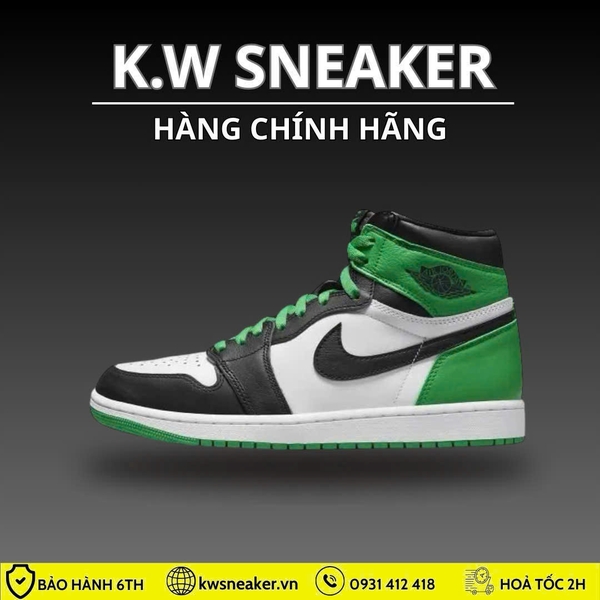 Chính Hãng Giày Nike Air Jordan Retro High OG 'Lucky Green