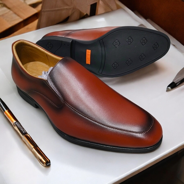 Giày Tây Xỏ Nam Big Size - Da Thật