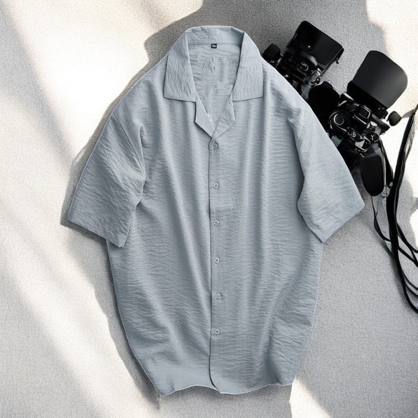 Áo Sơ Mi Tay Ngắn Big Size Nam Vải Đủi