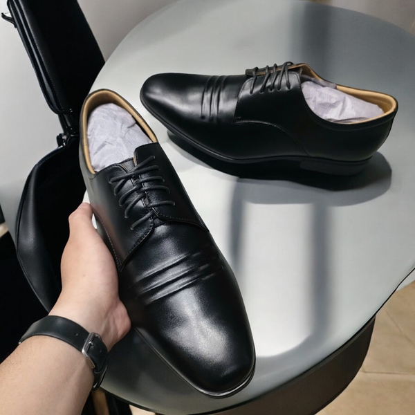 Giày Tây Nam Big Size - Da Thật, Có Size Lớn (45 46 47 48 49 50) - Đen -