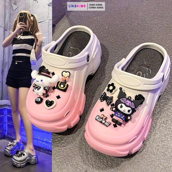 Dép SỤC cho bé gái hoạ tiết CHARM cute - LikeKids