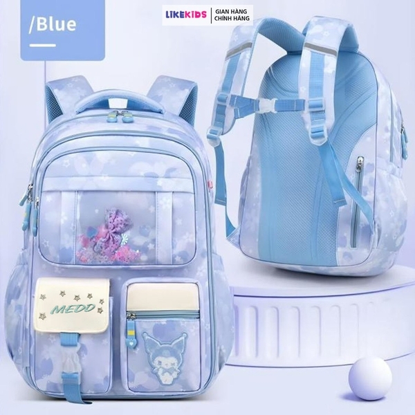 Balo cho bé gái hoạ tiết HOA  15x30x43cm - Likekids