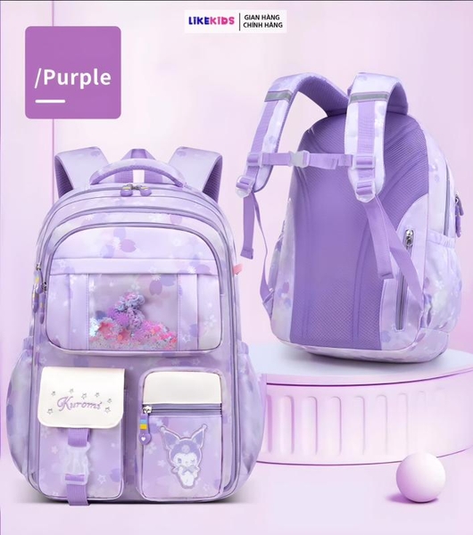 Balo cho bé gái hoạ tiết HOA  15x30x43cm - Likekids