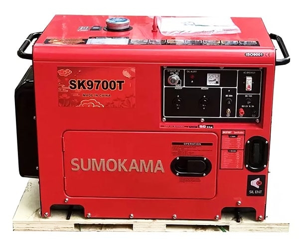 Máy phát điện chạy dầu Sumokama 6KW SK9700T Cách âm