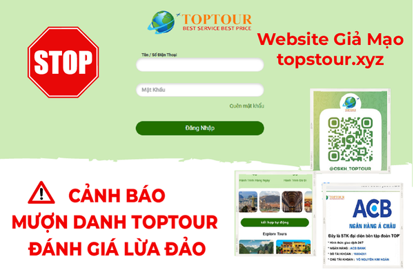 CẢNH BÁO MƯỢN DANH TOPTOUR ĐỂ LỪA ĐẢO