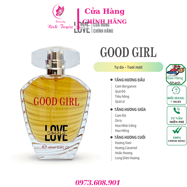 Nước Hoa Nữ GOOD GIRL ĐỎ SIMPLE LOVE – Phá Bỏ Mọi Giới Hạn - 60ml