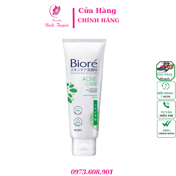 Sữa rửa mặt BIORE Thanh Lọc Da – Ngừa Mụn 100g