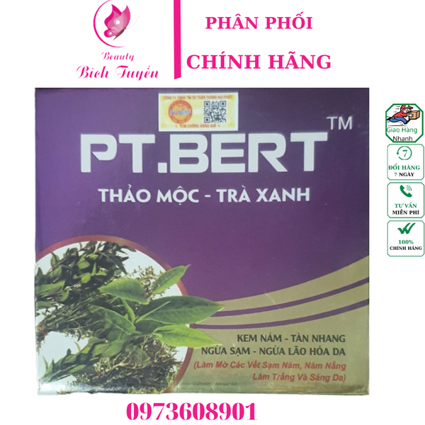 KEM PT.BERT ĐẶC TRỊ NÁM - TÀN NHANG - NGỪA SẠM VÀ LÃO HÓA DA 30G