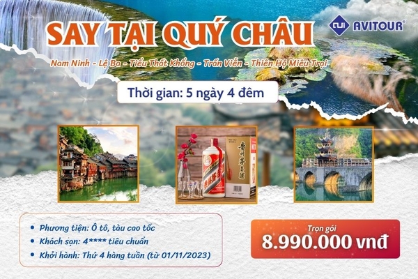 Du lịch Trung Quốc 2023-2024| Nam Ninh - Lệ Ba - Tiểu Thất Khổng Trấn Viễn - Thiên Hộ Miêu Trại