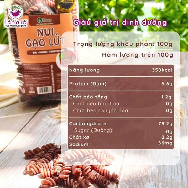 Nui xoắn gạo lứt 400gr