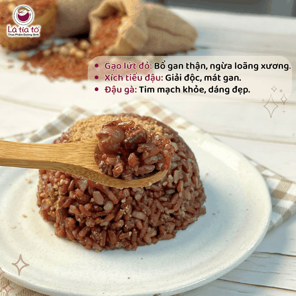 Cơm gạo lứt đậu gà