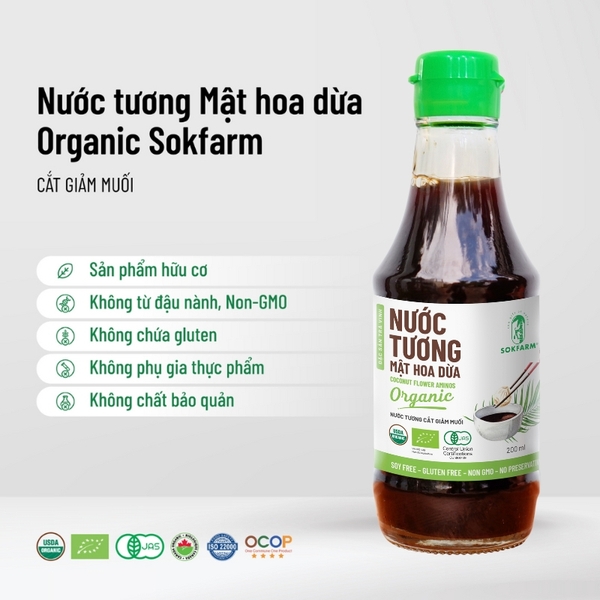 Nước tương mật hoa dừa organic