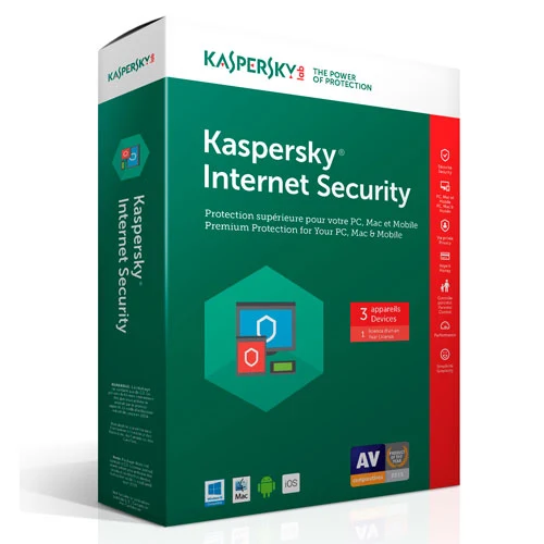 Phần mềm diệt Virus Kaspersky Internet Security (3 máy tính/ 1 năm)