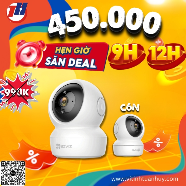 CAMERA EZVIZ CS-C6N - Camera quét & nghiêng kết nối WiFi thông minh