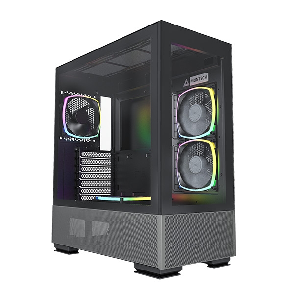 Thùng máy Case Montech Sky Two, Mid Tower, Kèm sẵn 4 fan RGB