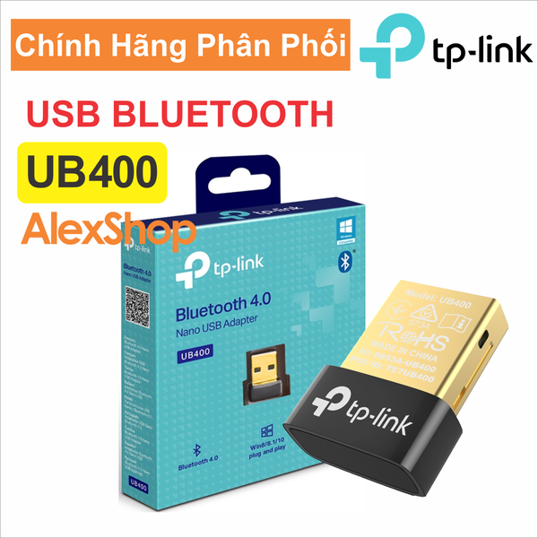 USB Bluetooth 4.0 TP-Link UB400 Dùng Cho PC hoặc Laptop Tích Hợp Mọi Hệ Điều Hành Windown