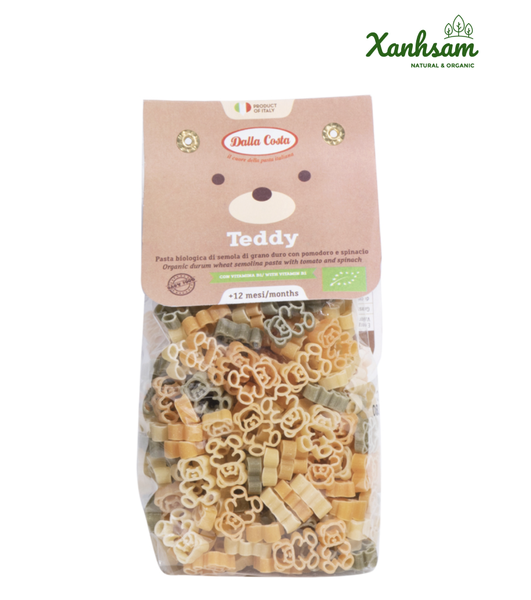 Nui RAU CỦ hữu cơ HÌNH GẤU TEDDY - EU Organic - Dalla Costa - Italy - 200gr