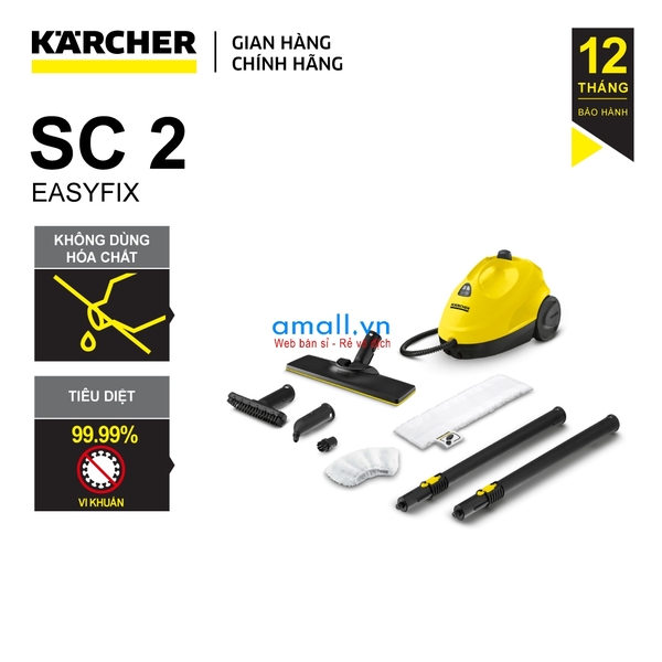 Máy Làm Sạch Bằng Hơi Nước Karcher SC2 Easyfix, Hàng chính hãng nhập khẩu từ Đức