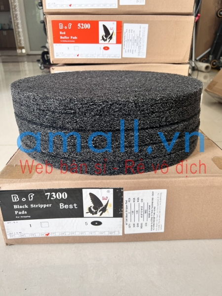 Miếng pad chà sàn BF 7200 đường kính 16 inch, 5 miếng/thùng, màu đen