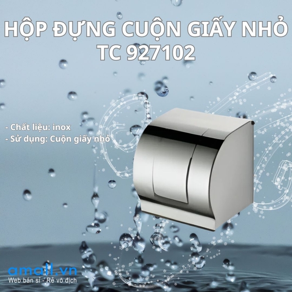 Hộp đựng cuộn giấy nhỏ bằng inox TC 927102