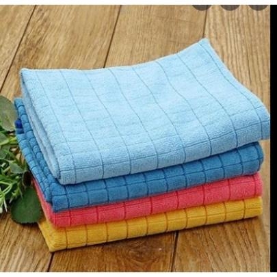 Khăn Lau Xe Lau Đa Năng Lau Bếp Microfiber Hai Lớp Siêu Thấm Hút Size Lớn 50cm x 55 cm