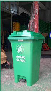 Thùng rác nhựa đạp chân  80L hàng nhập khẩu