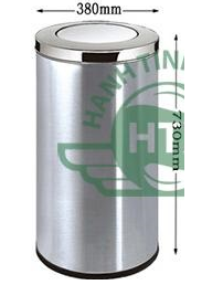 Thùng rác inox nắp lật kích thước 380mm x 730mm